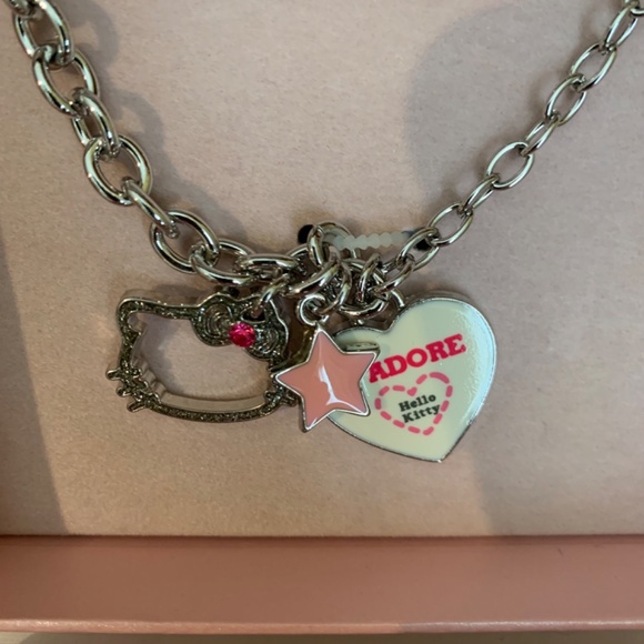 Sanrio Hello Kitty NEW Charm Bracelet & Hello Kitty Heart Locket Necklace - Picture 7 of 13